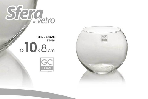 Vaso vasetto sfera vetro - vasetto,